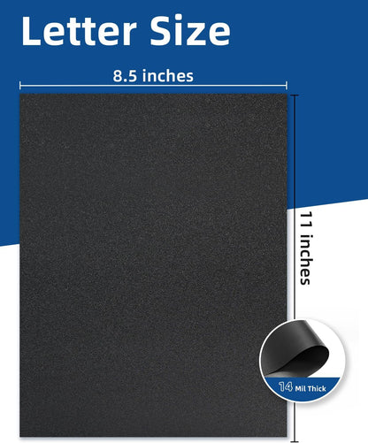 Dynta Binding Covers 120 Pack Black Sand-Textured Report Covers Sheets for Binding, Letter Size 8-1/2 x 11 Inches, 14 mil Presentation Binder, Office Supplies, Un-Punched, Square Corners