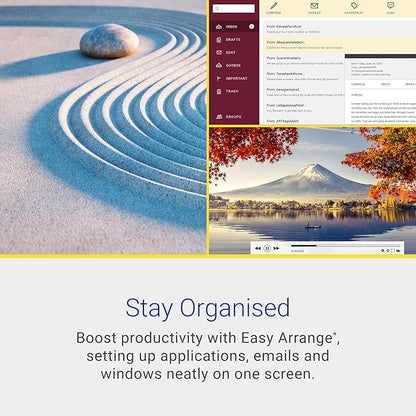Dell S2725DS Monitor - 27 Inch, QHD (2560x2440) Display, 100Hz refresh rate, 1500:1 contrast ratio, TÜV Rheinland Eye comfort 4 Star, Integrated 2x5W speaker, Height/Tilt/Swivel/Pivot- Ash White color