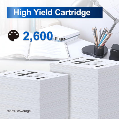 InkNI Compatible TN660 Toner Cartridge Replacement for Brother TN660 TN630 High Yield Compatible for Brother HL-L2300D DCP L2540DW HL L2320D HL L2360DW HL L2380DW MFC L2700DW Printer (Black, 2-Pack)