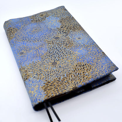 BLBMH A5 Book Covers for Paperbacks Fit for 5.5x8.5 inch Adjustable Book Sleeve Cover for Women Over 15 Soft Cloth Protector for Notebook Journal - Chrysanthemum