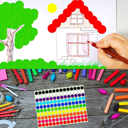 SHYGO® 1“White Circle Dot Stickers Color Coding Labels, 1000PCS 2 Rolls