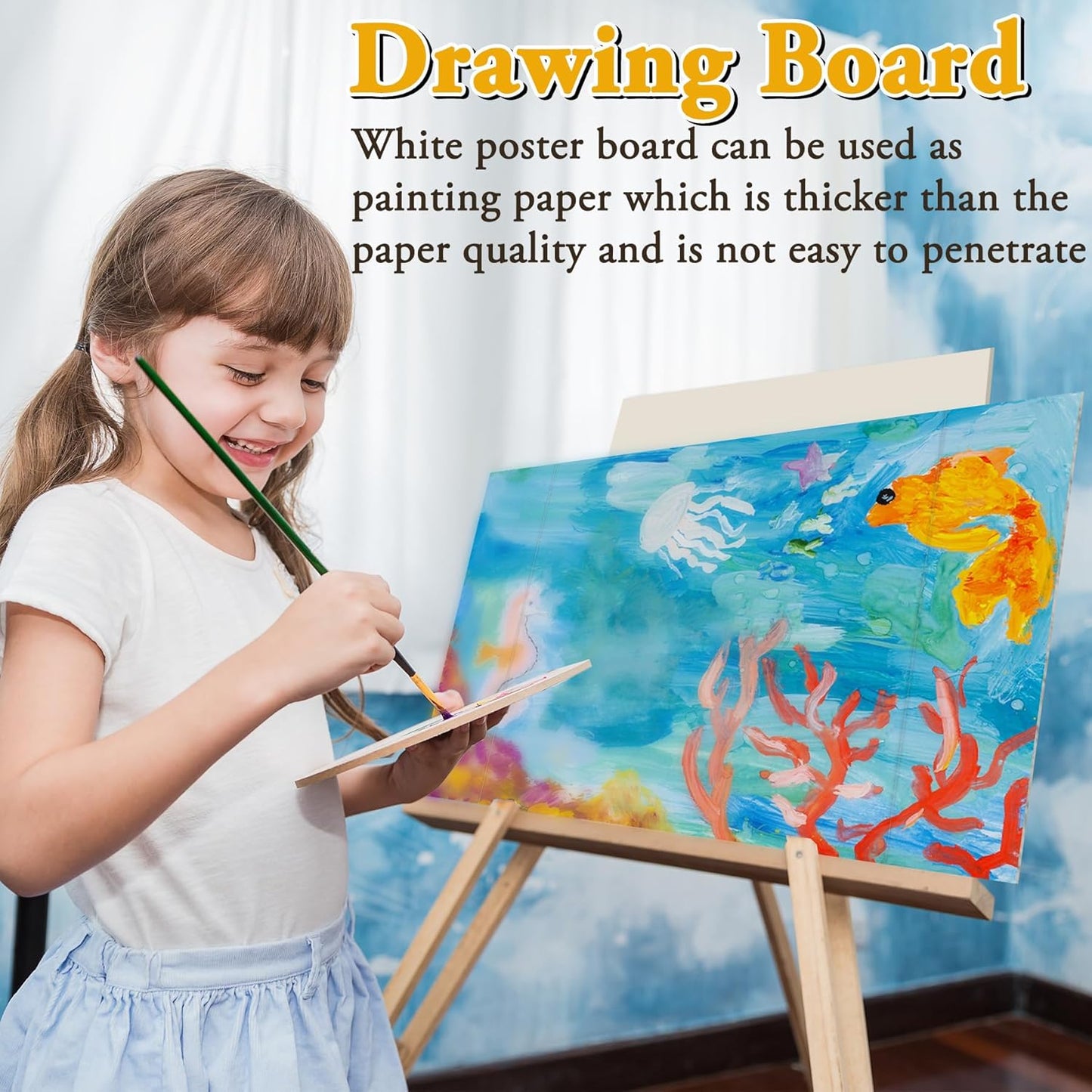 3Pcs Small Trifold Poster Board, 21 x 14 inches White Tri Fold Poster Boards Corrugated Presentation Board Science Fair Display Boards for School Fun Projects, Exhibitions and Business