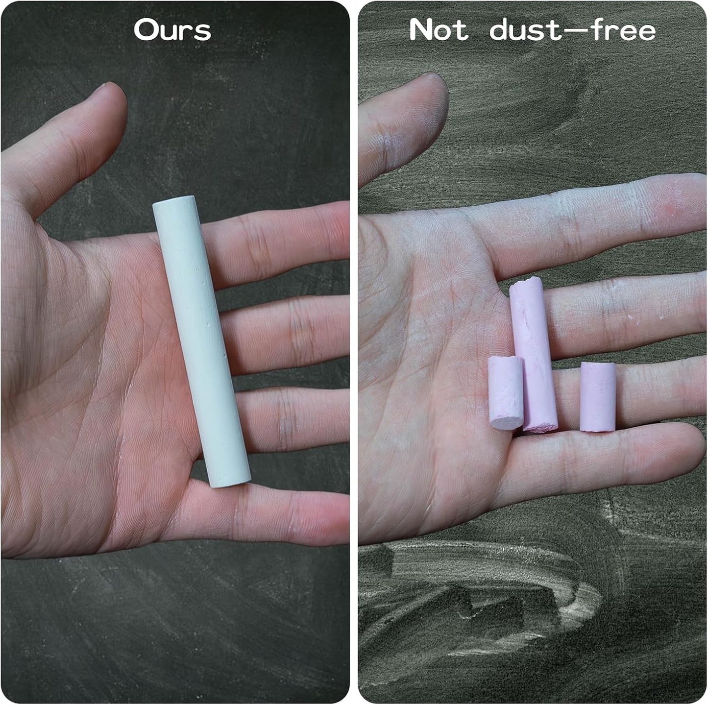 Red Chalk 100PCS, Low Dust Chalks Stick Bulk for Chalkboard Blackboard Non-Toxic