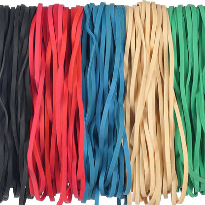 Rubber Bands Garbage Can Bands Elastic Large Size #117B 120 Pcs Trash Can Bands Elastics Bands 7 inch Assorted Color For Office Supplies Home