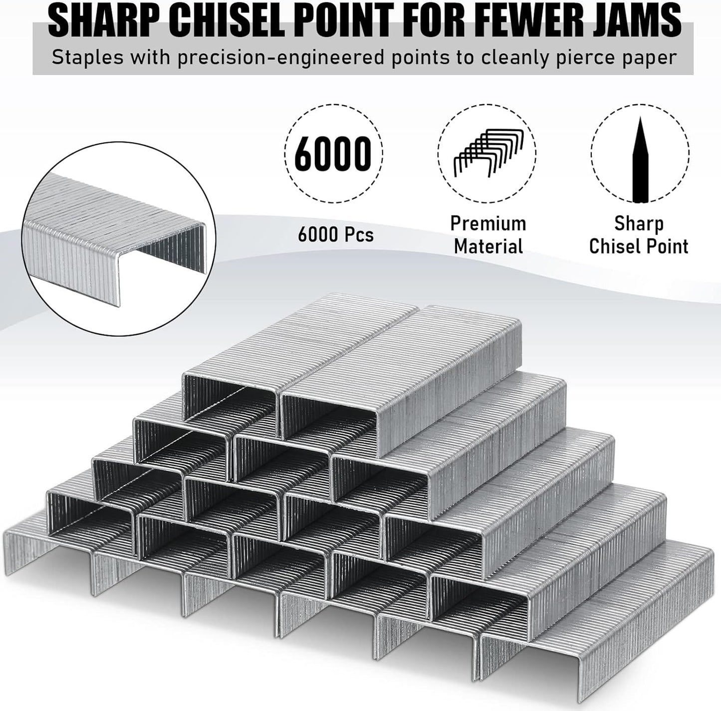Marspark 10 Pcs Stapler for Desk Office Staplers Bulk with 6000 Staples 25 Sheet Capacity for School Office