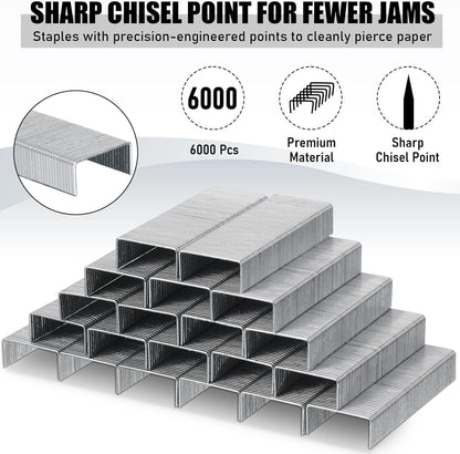 Marspark 10 Pcs Stapler for Desk Office Staplers Bulk with 6000 Staples 25 Sheet Capacity for School Office