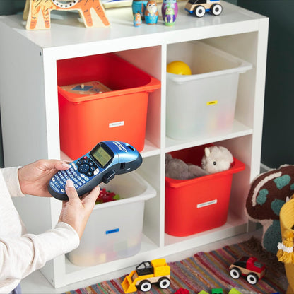 DYMO Authentic LT Plastic Labeling Tape for LetraTag Label Makers, 1/2" (12mm), Black Print on Clear Tape, 6-Pack