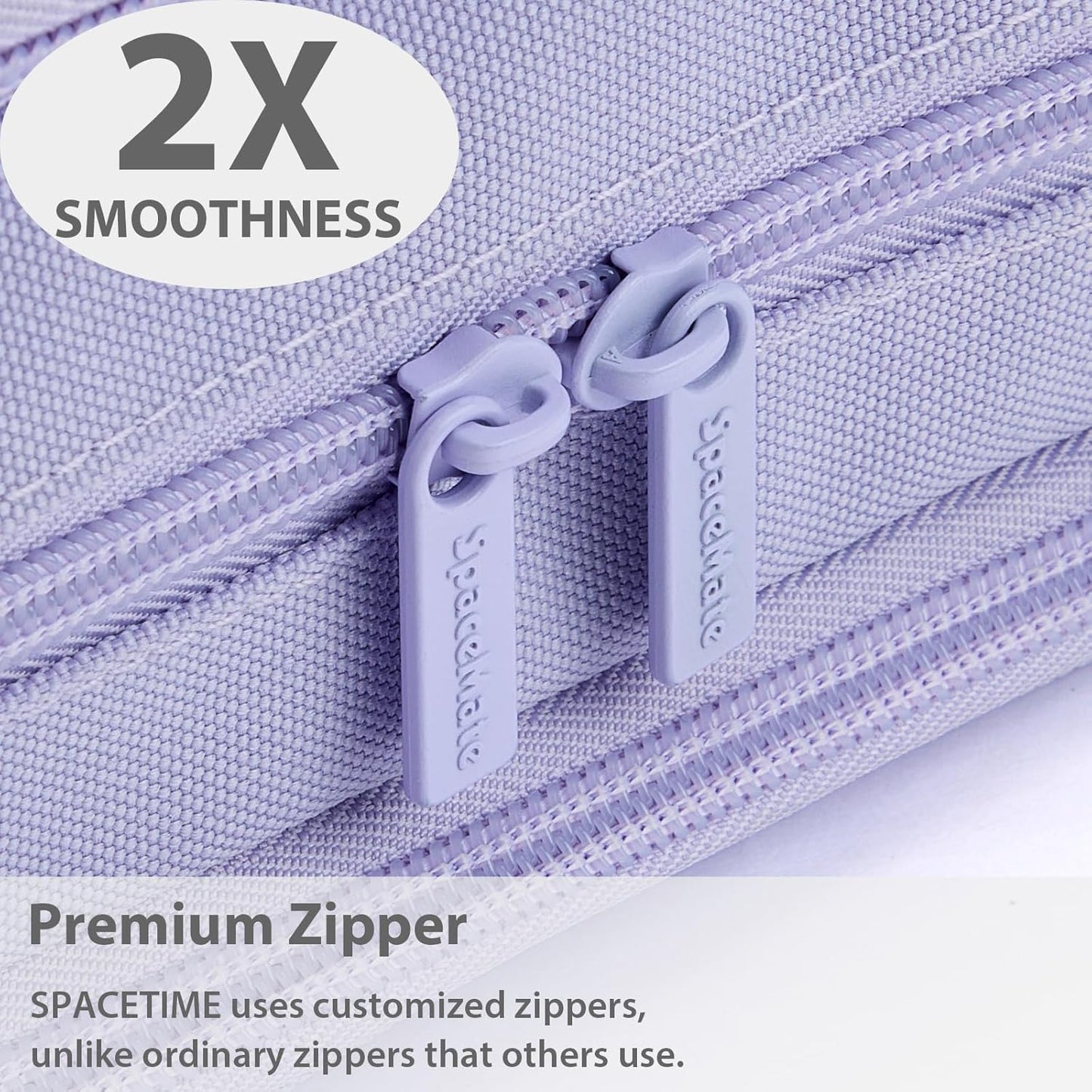 Pencil Case Pouch Box Bag School Supplies Girls Boys Kids, Cute Preppy Stuff Big Capacity Aesthetic Pen Organizer, Back to College Stationary, Purple, Extra Large Style, 2300ml