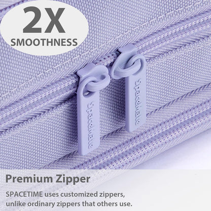 Pencil Case Pouch Box Bag School Supplies Girls Boys Kids, Cute Preppy Stuff Big Capacity Aesthetic Pen Organizer, Back to College Stationary, Purple, Extra Large Style, 2300ml