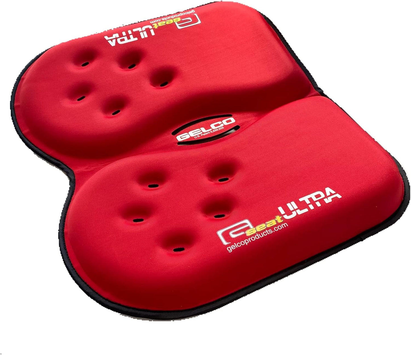 GSeat Ultra Orthopedic Gel and Foam Seat Cushion - for Coccyx, Back, Tailbone, Prostate, Postnatal, and Sciatica Pain/Discomfort - Office, Car, Chair, Travel (Cardinal Red)