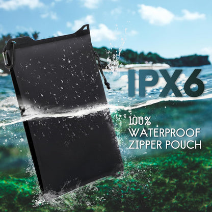 Haimont Waterproof Pouch, Small Waterproof Dry Bag with Upgrade Zipper for Travel Boating Kayaking Hiking Document Organizer