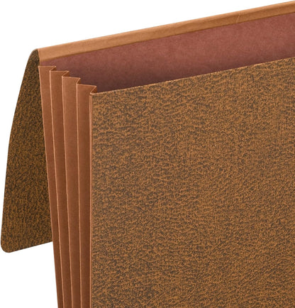 Smead Classic Expanding File Wallet with Flap and Cord Closure, 3-1/2" Expansion, Tear Resistant Gusset, Letter Size, Redrope, 10 per Box (71453)