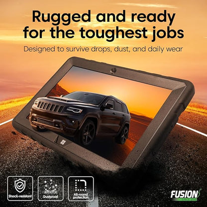 Fusion5 10.1" Windows 11 Full HD Rugged Tablet PC - Intel 13th Gen - FWIN232 PRO N5 Ultra Slim Windows Tablet Computer - 8GB RAM, 512GB SSD, 10 Inch, 5G WiFi, HD Webcam, Micro HDMI, Expandable Storage