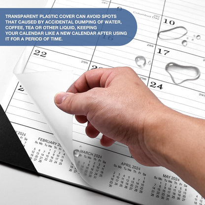 Desk Calendar 2025,January 2025 to June 2026,Large Desk calendar 2025-2026,Desk Calendar 2025-2026 Large 22x17,Classroom 2025 Calendar 22x17" with Round Holes& NOTES List (Black),18 Months Calendar 2025