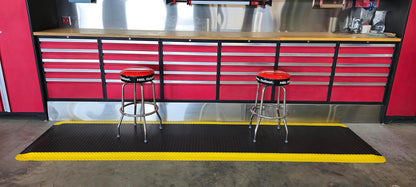 Rhino Mats, American Classic Diamond Anti-Fatigue Mats, Industrial Ergonomic Comfort Standing Mat for Work, Home, Garage, Office, Kitchen or Anywhere (Black/Yellow 1" Thick, 3 FT. x 4 FT.)