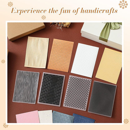 Geiserailie 8 Pieces Embossing Folders Embossing Machine Template Paper Card Heart Folders for Card Making DIY Flower Scrapbook Photo Album Craft Decoration 5.9 x 4.1 Inch(8 Pcs,Vintage Style)