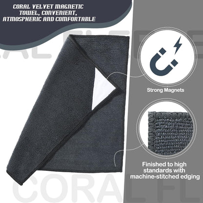 Gerrii 8 Pcs Magnetic Cleaning Cloth Dry Erasers for White Boards Compatible with Most Whiteboards Dry Erase Reusable Microfiber Cloth Eraser 12 x 12 Inch(Dark Gray)