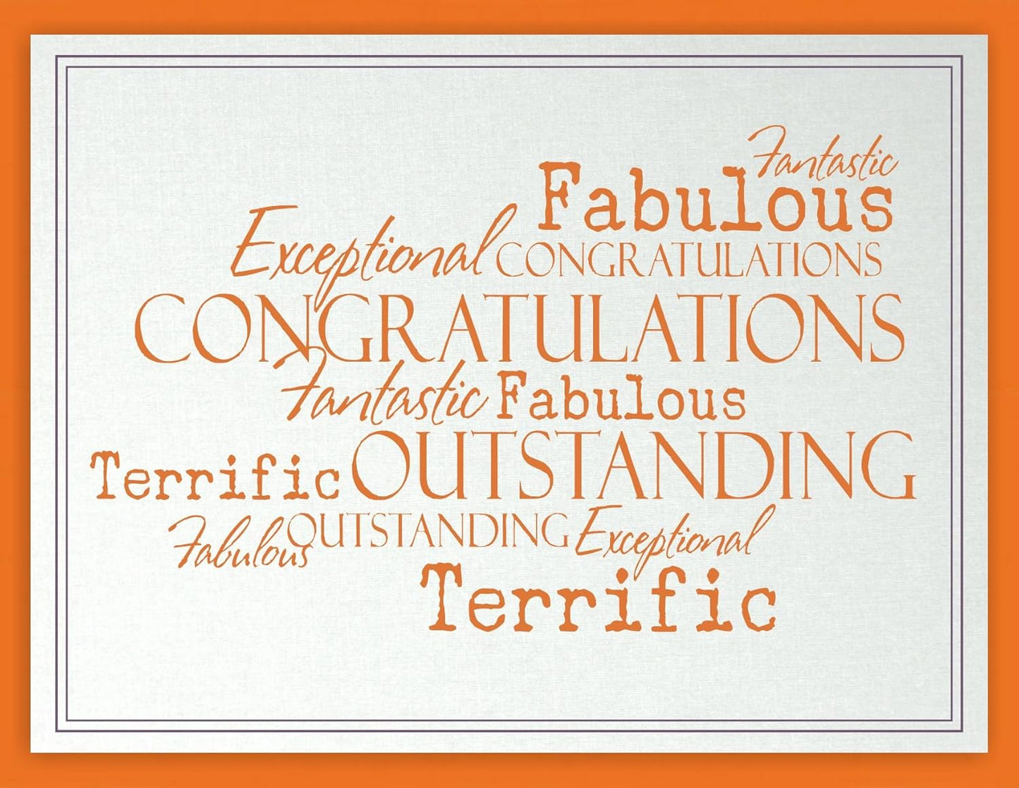 50 Orange Color Cover/Card Paper Sheets - 5 X 7 Inches Photo|Card|Frame Size - 65# (65 lb/Pound) Light Weight Cardstock - Quality Printable Smooth Paper Surface for Bright Colorful Results