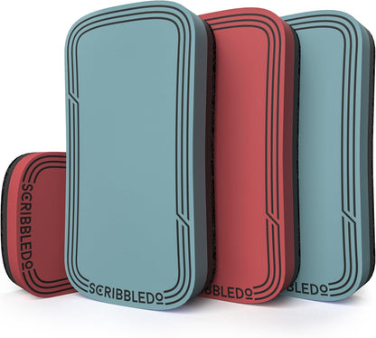 SCRIBBLEDO Boho Dry Erase Erasers 4 Pack Magnetic Whiteboard Erasers in Soft Modern Colors White Board Eraser Dry Erase Board Cleaner for Teachers Students Office & Classroom