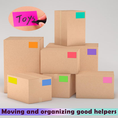 240 PCS Colored Labels Stickers 3 x 2 Inch Rectangular Moving Labels 8 Colors Large Color Coding Labels - Light Color