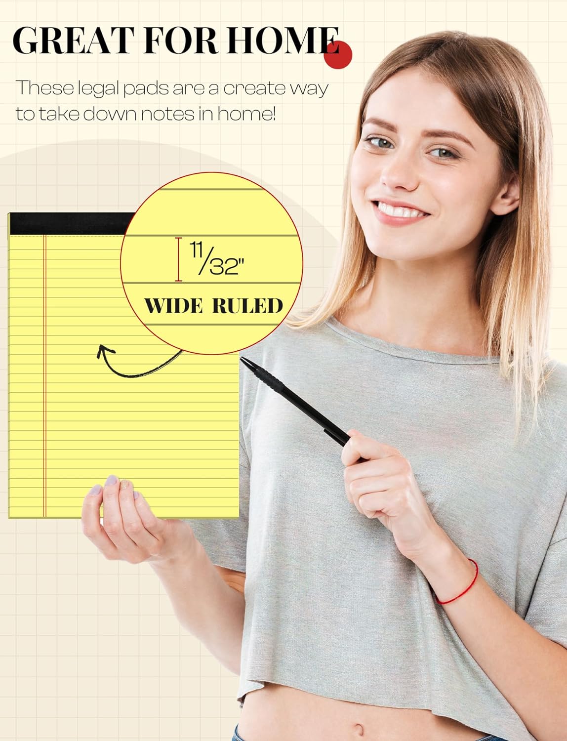 8 Pack Yellow Legal Pads 8.5 x 11 Wide Ruled Note Pads 8.5 x 11 Lined Paper Writing Pads Yellow Notepads 8.5 x 11 Notebook Paper for Work Legal Notepads Yellow Pads of Paper 30 Sheets per Legal Pad