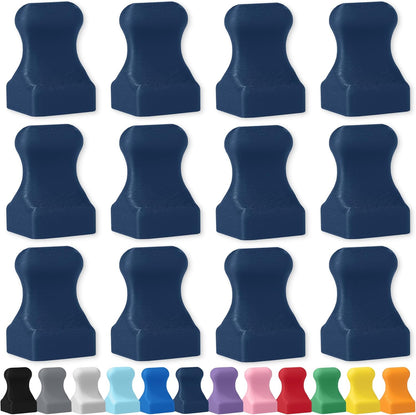 Glassboard Studio MiniPawn Magnet - Strong Neodymium Rare Earth Magnets for Fridge, Whiteboard, Locker & Magnetic Glassboards - Ideal for Crafting & Office Use - Strong Fridge Magnets (Navy Blue, 12)