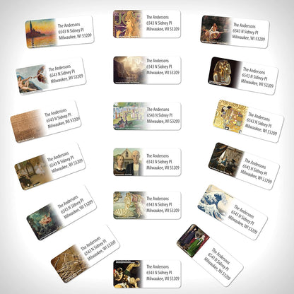 Customized Personalized Address Labels - Made in The USA by Kenco (Famous Art, 500 Labels)