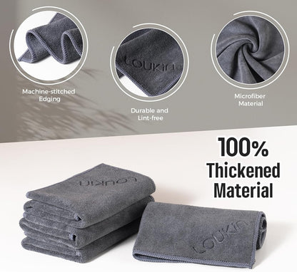 loukin 2 Pack Magnetic Cleaning Cloth, Microfiber Dry Erase Eraser, Washable Whiteboard Cleaning Cloth for Classroom, Home and Office, Gray, 12" x 12" - 3.4 fl oz Whiteboard Cleaner Included