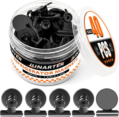 40 Pack Heavy Duty Magnetic Clips, Fridge Magnet Whiteboard Magnet Clips, Refrigerator Magnets Clip, Non-Scratch Clip Magnets for Fridge Whitoboard, Locker Magnets for School, Office, Home, Kitchen