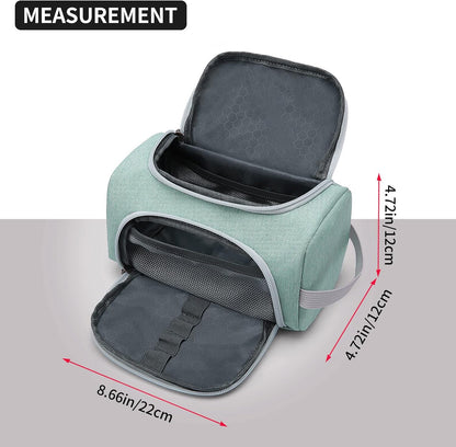 XQXA Extra Large Capacity Pencil Case Organizer, Multifunctional Pencil Pouch with Compartmens, Travel Simple Stationery Bag, Nylon Pencil Bag for Adults (Green)