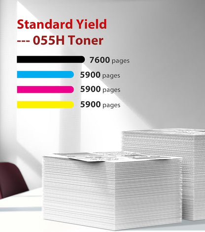 High Yield|055 Toner Cartridge Set MF743Cdw| Replacement for Canon 055 toner cartridge set Compatible with Canon Color ImageCLASS MF741Cdw MF743Cdw toner cartridges MF745Cdw MF746Cdw LBP664Cdw Printer