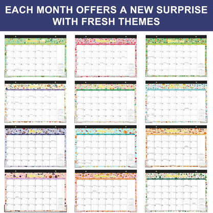 Lbylyhxc Desk Calendar 2025 - 2026, Monthly Calendar 2026, 18-Month School Year Calendar, July 2025 to December 2026, Monthly Large Desktop/Wall Calendar for Teacher with Corner Protectors 17" X 12" (Desk Calendar Seasons, 17x12 inches)