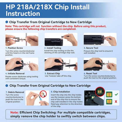 MYTONER 218X Toner Cartridges 4 Pack (NO CHIP) Compatible Replacement for HP 218X 218A W2180X W2180A for Color Laserjet MFP 3301fdw 3301cdw 3301sdw Pro 3201dw Printer High Yield Ink B/C/M/Y