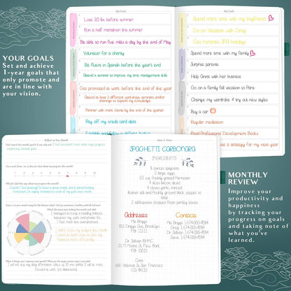 Legend Planner PRO Hourly Schedule - Weekly & Daily Organizer with Time Slots. Appointment Book Journal for Work & Personal, A4 (Viridian Green)