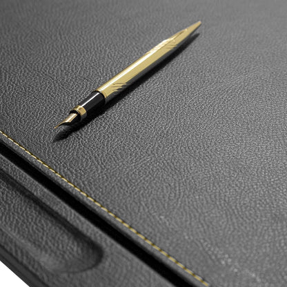 MOOGCO Bonded Set - Leather Desk Organizer - Desk Accessories - Home Office Accessories - Desk Supplies - Leather Desk Set