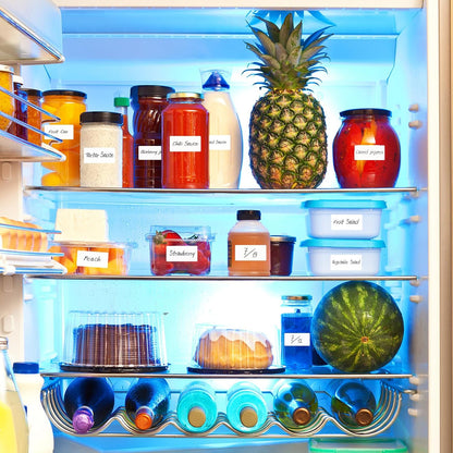 350 Blank Dissolvable Labels 1x2 Inch, White Washable Dissolvable Food Labels for Storage Containers, Canning, Jar, Bin (1 Roll - 350 Stickers)