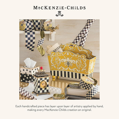 MACKENZIE-CHILDS Desk Clock, Decorative Wood Clock for Kitchen and Living Room, Queen Bee