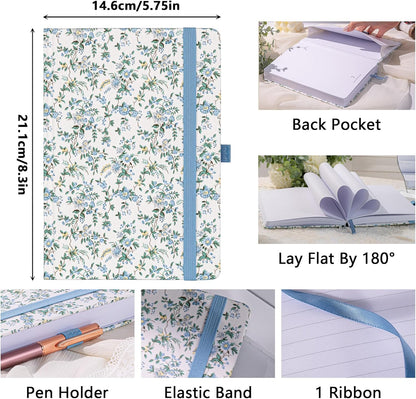 TIEFOSSI Lined Journal Notebook for Women, A5 College Ruled Notebook for Writing, 316 Numbered Pages Thick Paper, Daily Journal, for Work Home School, Note Taking, Business, 8.4 X 5.8 In