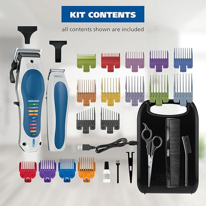 Wahl Lithium Ion Color Pro Rechargeable Cordless Hair Clippers for Men with Smart Charge Technology and Battery Hair Trimmer for Convenient at Home Haircutting & Touch Ups - Model 3026594