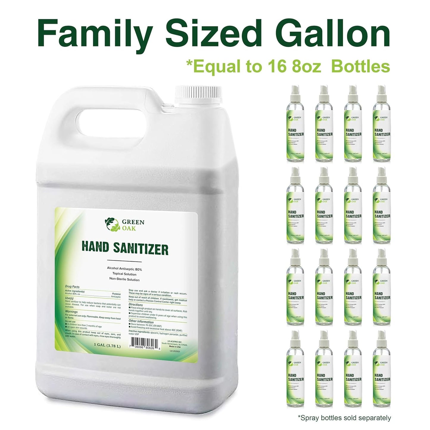 Green Oak Hand Sanitizer Hand Sanitizer Spray Refill (1 Gallon)