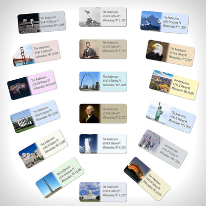 Customized Personalized Address Labels - Made in The USA by Kenco (250 Labels, All American)