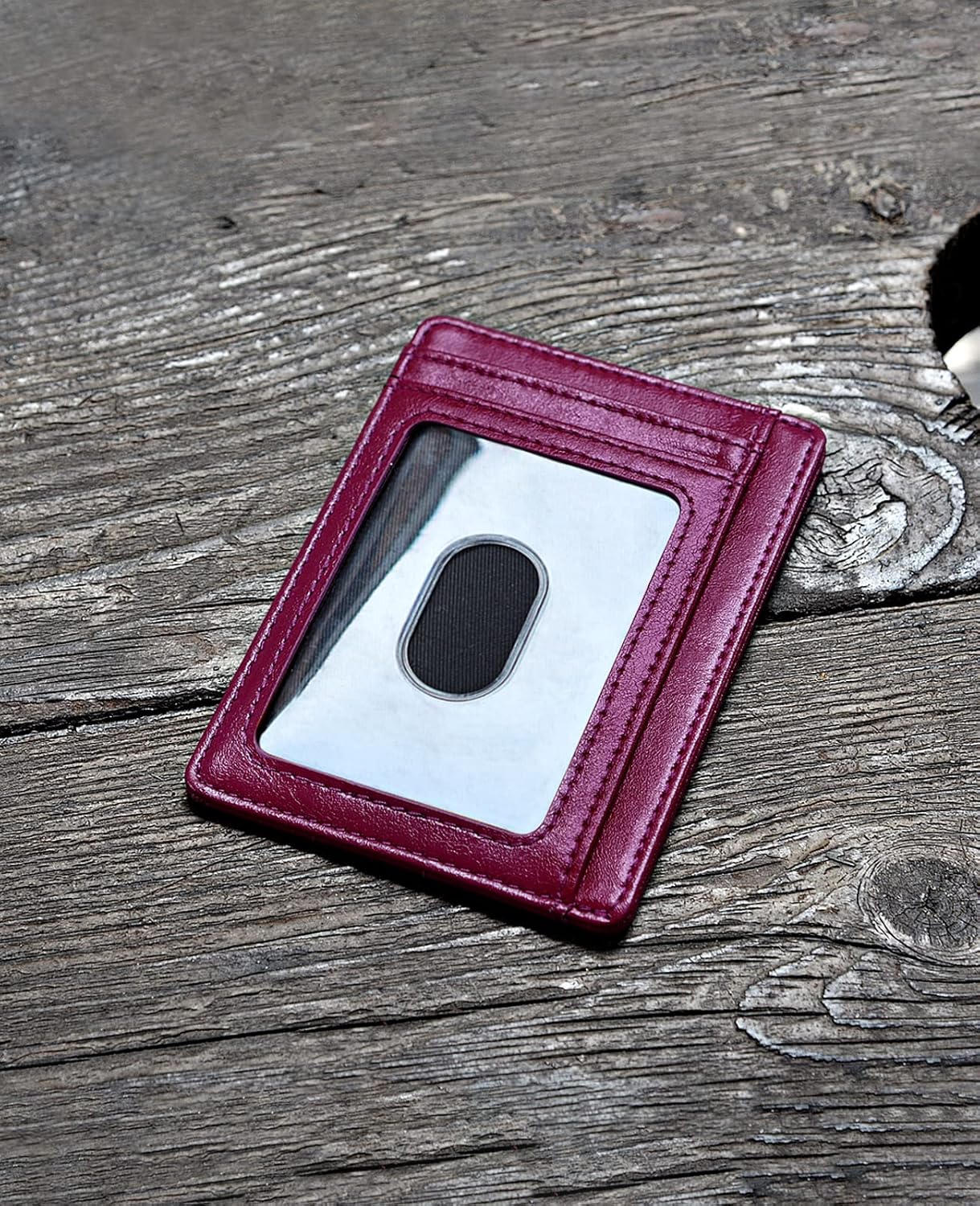 Buffway Slim Minimalist Front Pocket RFID Blocking Leather Wallets for Men and Women - Alaska Purple