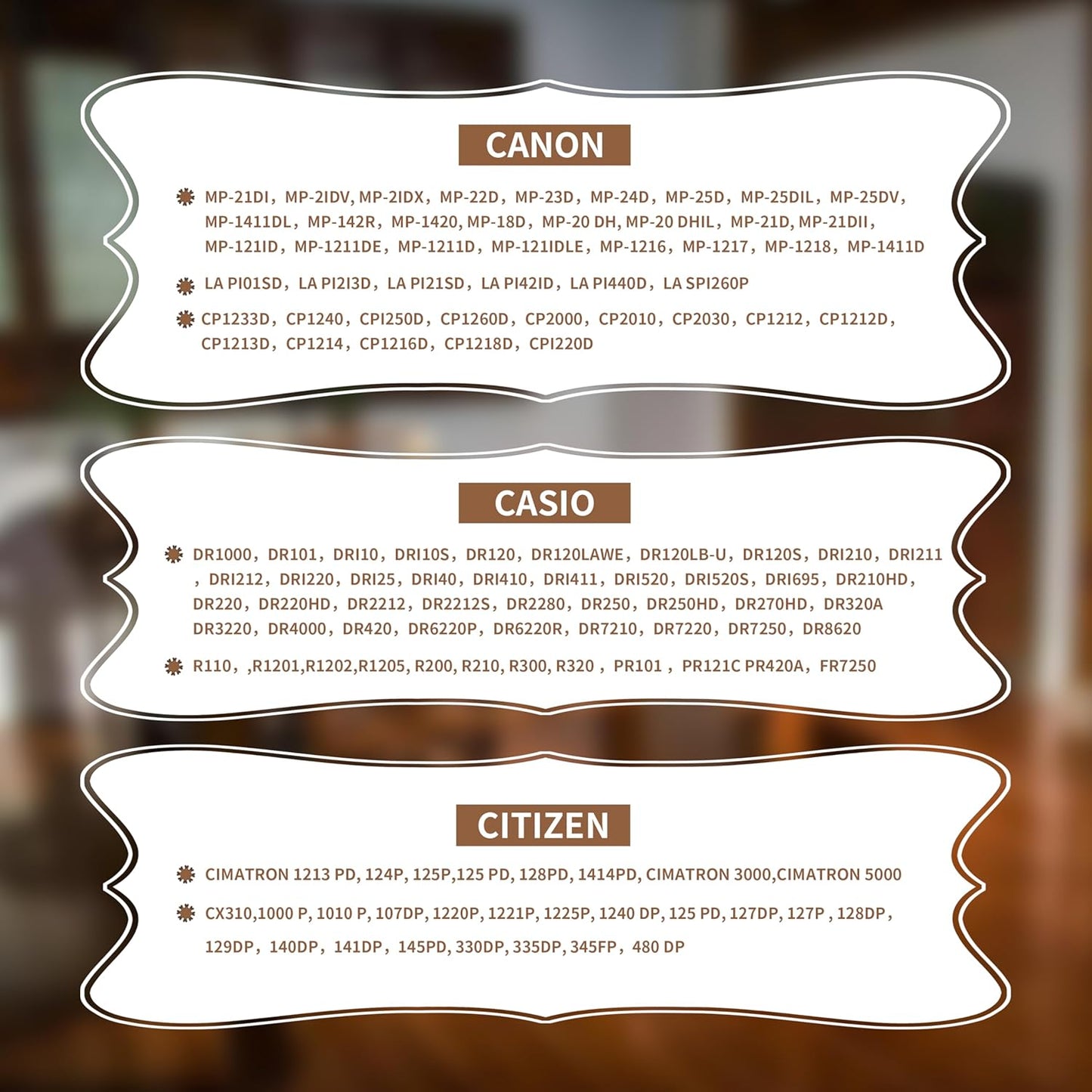 4Pack Sharp EL-1197PIII Calculator Ribbon Universal，Compatible Sharp EL-2196BL, Canon Mp11dx ，Porelon 11216， Printer Machine Typewriter CalculatorRibbon Replacement ，Calculator Ribbon Red/Black