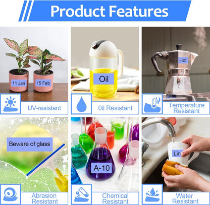 6PK TZe-531 12mm 0.47 Laminated Blue Tape Compatible for Brother P-Touch Label Maker Tape TZ-531 TZe TZ Label Tape TZe531 TZ531 Black on Blue for PT-D210 D220 H110 D200 D400 D600 H100