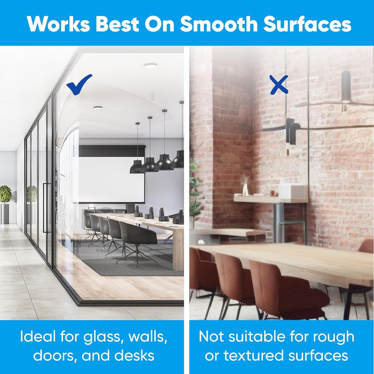 Whiteboard Sticker for Wall, 120" x 18" No Ghosting Peel and Stick Dry Erase White Board Roll, Stain-Proof Self-Adhesive Whiteboard Paper for Home, Office, Classroom