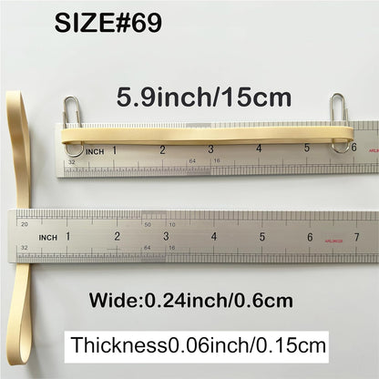 Rubber Bands 65Pcs Size#69 Big Elastic Rubber Band Large Beige Rubber Bands for Office Supplies File Folders Litter Box (5.9" x 0.24")