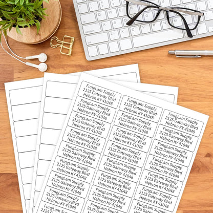 FungLam 1" x 2-5/8" Shipping Address Labels 900 Label Stickers Paper for Laser/Inkjet Printer 30 per Page Printable Mailing Labels (30 Sheets, 900 Labels)