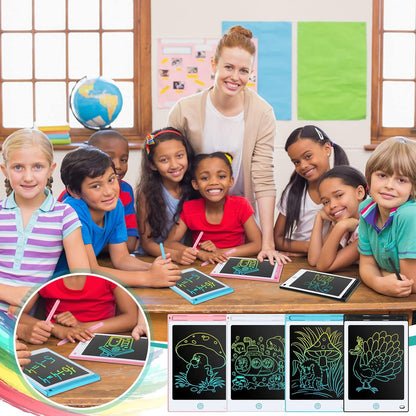 Zhehao 20 Pack LCD Writing Board for Kids, 8.5 Inches Doodle Reusable Screen Drawing Pad Erasable Painting Pads Educational Toy for 3-8 Years(Light Blue, Black, Pink, White)
