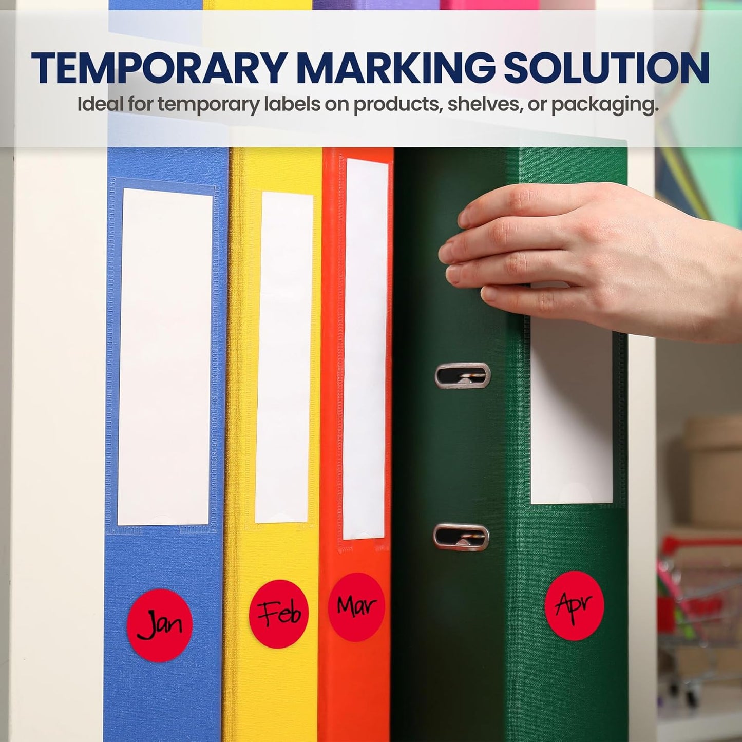 Perco Red 1-Inch Round Circle Dot Sticker Labels with Removable Adhesive – 1,000 Labels per Roll – Versatile, Vibrant Colors, Reliable Hold, No Residue, Perforated for Convenient Use – Made in USA