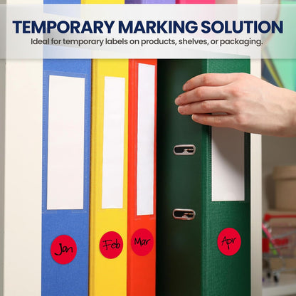 Perco Red 1-Inch Round Circle Dot Sticker Labels with Removable Adhesive – 1,000 Labels per Roll – Versatile, Vibrant Colors, Reliable Hold, No Residue, Perforated for Convenient Use – Made in USA